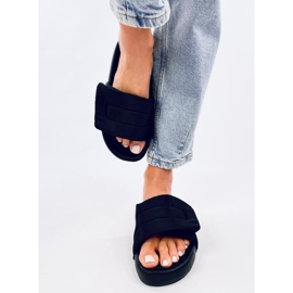 Pantoufles Cueto en nylon noir le noir 1