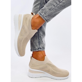Bayol Baskets compensées chaussettes beiges 3