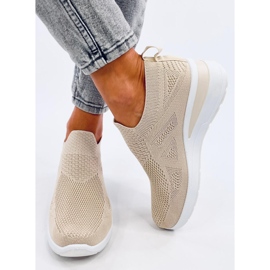 Bayol Baskets compensées chaussettes beiges 1