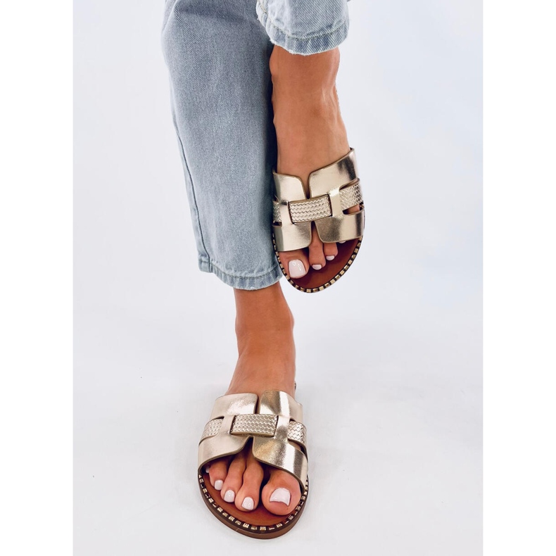 Tongs femme élégantes Dalmasi Gold doré 1