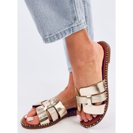 Tongs femme élégantes Dalmasi Gold doré 2