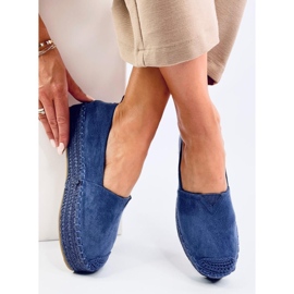 Poulain Espadrilles bleues à semelle épaisse 1