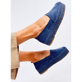 Poulain Espadrilles bleues à semelle épaisse 2