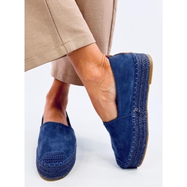 Poulain Espadrilles bleues à semelle épaisse 4