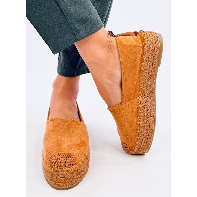 Espadrilles à semelle épaisse Poulain Camel brun 1