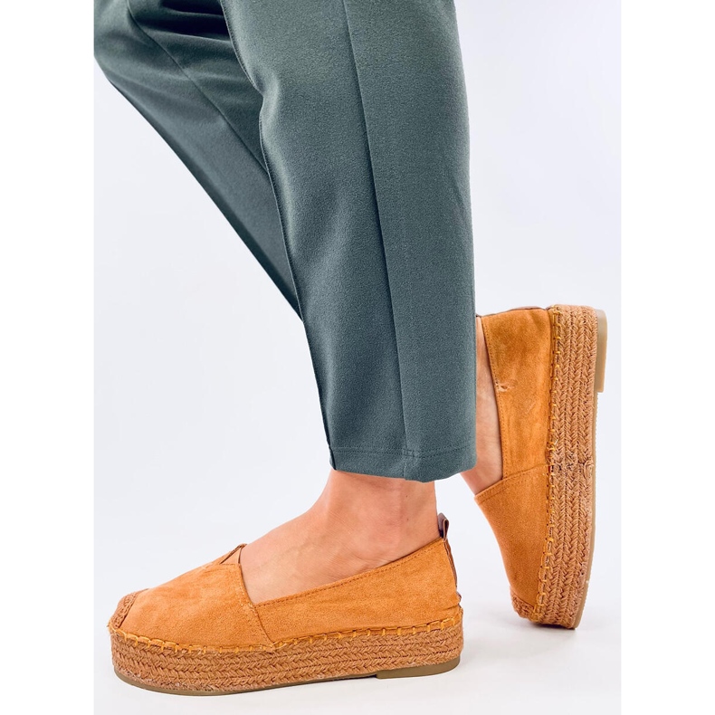 Espadrilles à semelle épaisse Poulain Camel brun 2