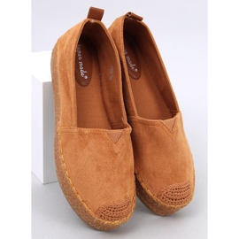 Espadrilles à semelle épaisse Poulain Camel brun 5