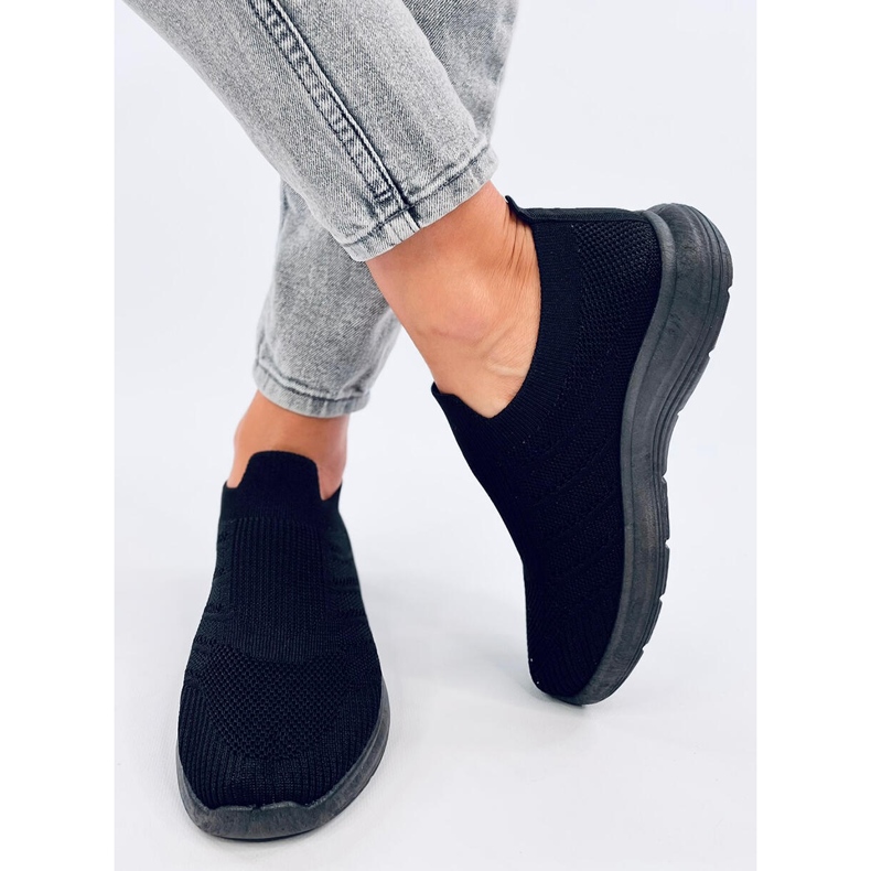 Groppi Allblack chaussures chaussettes à enfiler noir 2