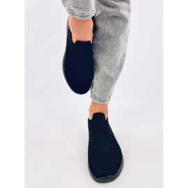 Groppi Allblack chaussures chaussettes à enfiler le noir 1