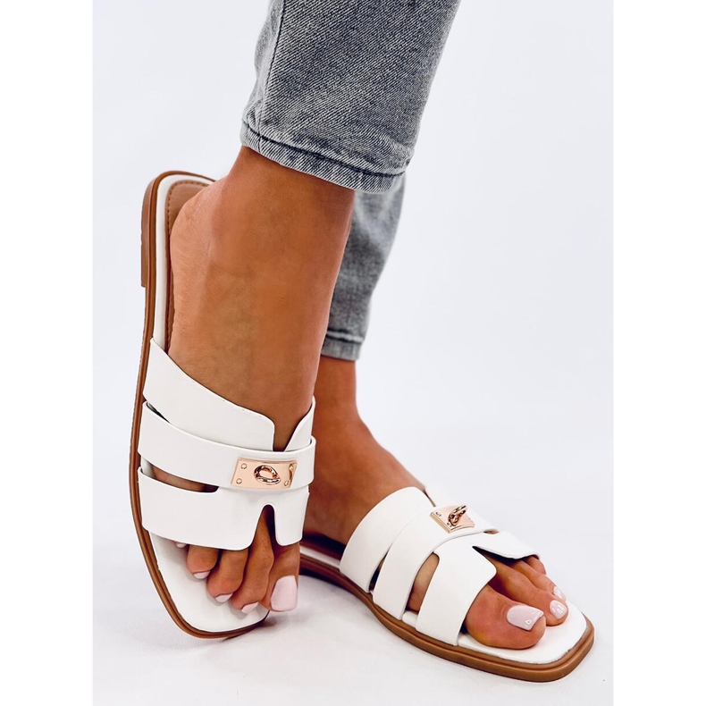 Tongs femme Daudi blanches 2