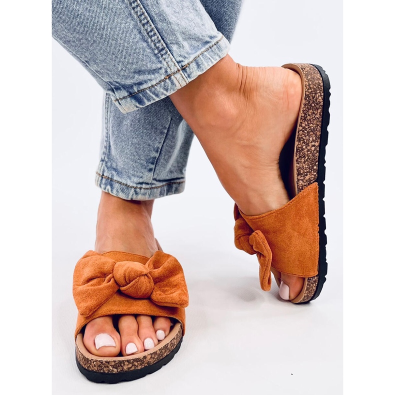 Chaussons en liège Kiara Camel brun 1