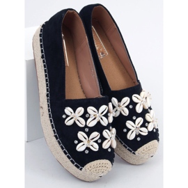 Elif Espadrilles noires à coquillages le noir 5