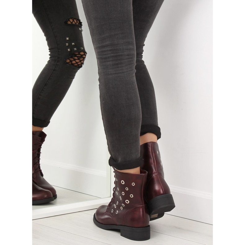 Bottes worky licowe pe130p Wine Red rouge 2