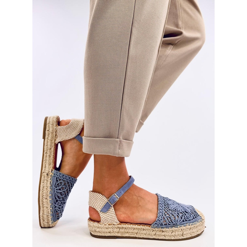 Sandales espadrilles ajourées Premat Denim Blue bleu 2