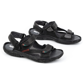 Mateos Sandales en cuir pour hommes pour le conducteur 362MA noir le noir 2