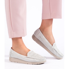 Mocassins blancs femme 1