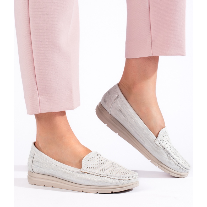 Mocassins blancs femme blanche 1