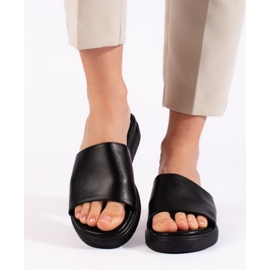 Chaussons noirs femme 2