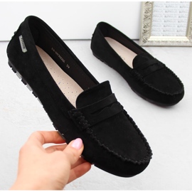 Mocassins femme en daim noir Potocki 09300 le noir 4