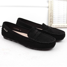 Mocassins femme en daim noir Potocki 09300 le noir 5