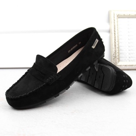 Mocassins femme en daim noir Potocki 09300 le noir 6