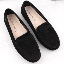 Mocassins femme en daim noir Potocki 09300 le noir 7