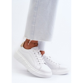 Baskets en cuir pour femmes sur la plateforme, blanches Danida 2 Baskets en cuir pour femmes sur la plateforme, blanches Danida 2