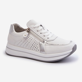 Baskets en cuir pour femmes sur la plateforme Blanc Ligustra blanche 2 Baskets en cuir pour femmes sur la plateforme Blanc Ligustra blanche 2
