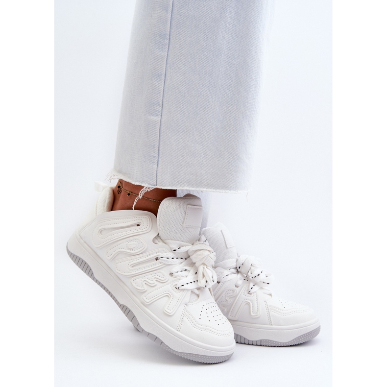 Baskets En Cuir Écologique Pour Femme Blanc Berilla blanche 2