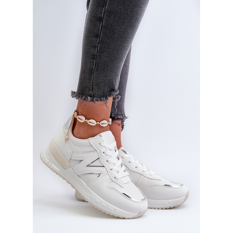 Baskets pour femmes en cuir écologique blanc Kaimans blanche 2 Baskets pour femmes en cuir écologique blanc Kaimans blanche 2