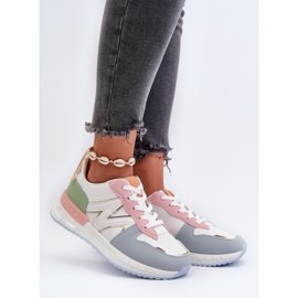 Baskets pour femmes en cuir écologique multicolore Kaimans 2
