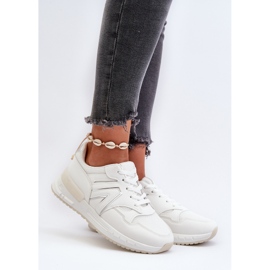 Baskets pour femmes en cuir écologique Blanc Vinelli 2