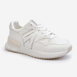 Baskets pour femmes en cuir écologique Blanc Vinelli 1