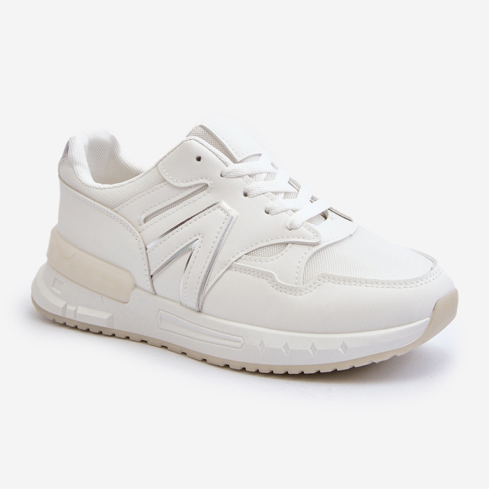 Baskets pour femmes en cuir écologique Blanc Vinelli 1