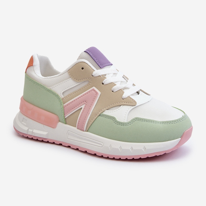 Baskets pour femmes en cuir écologique multicolore Vinelli 1 Baskets pour femmes en cuir écologique multicolore Vinelli 1