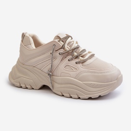 Baskets Pour Femmes Sur Semelle Massive Avec Laçage Décoratif Beige Relissa 2 Baskets Pour Femmes Sur Semelle Massive Avec Laçage Décoratif Beige Relissa 2