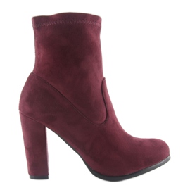 Escarpins d'automne A921 rouge vin 1