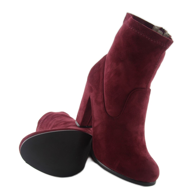 Escarpins d'automne A921 rouge vin 2