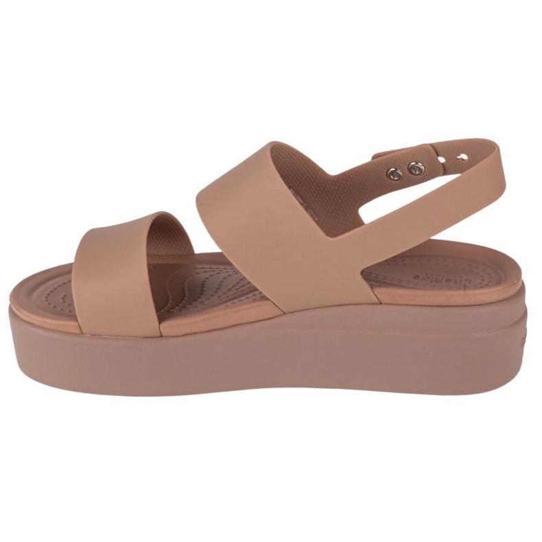 Crocs Brooklyn Low Sandales compensées 206453-2EL beige 1