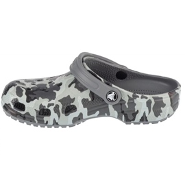 Tongs Crocs Classic Spray Camo Kids Clog 207594-097 gris 1