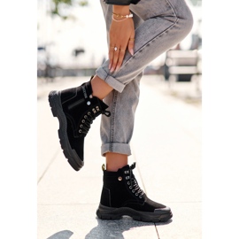 PS1 Bottines trappeur en daim isolées Jailina pour femmes le noir 3