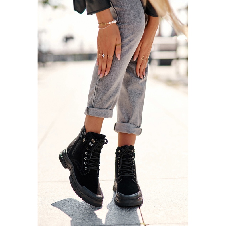 PS1 Bottines trappeur en daim isolées Jailina pour femmes le noir 2