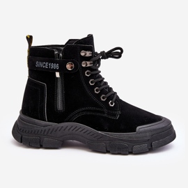 PS1 Bottines trappeur en daim isolées Jailina pour femmes le noir 8