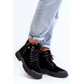 PS1 Bottines trappeur en daim isolées Jailina pour femmes le noir 9