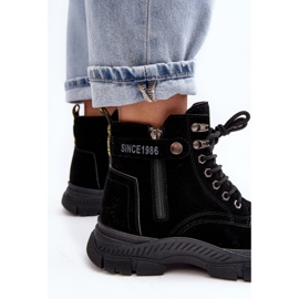 PS1 Bottines trappeur en daim isolées Jailina pour femmes noir 1