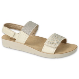 Sandales enfant Befado 068Y001 à paillettes blanches 1