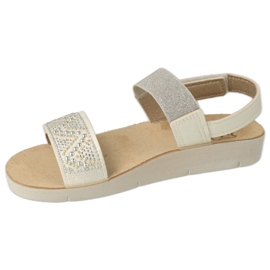 Sandales enfant Befado 068Y001 à paillettes blanches 2
