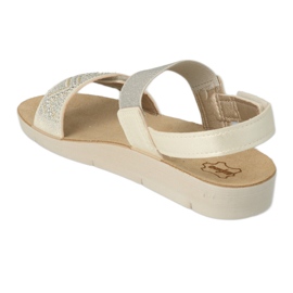 Sandales enfant Befado 068Y001 à paillettes blanches 3