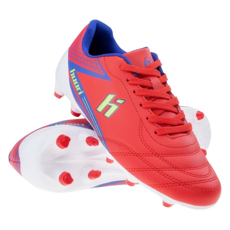Huari Octubri Teen Jr 92800402376 chaussures de football rouge 1