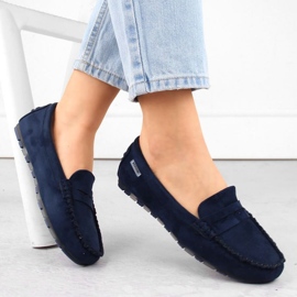 Mocassins en daim Potocki W WOL240B, bleu marine 1